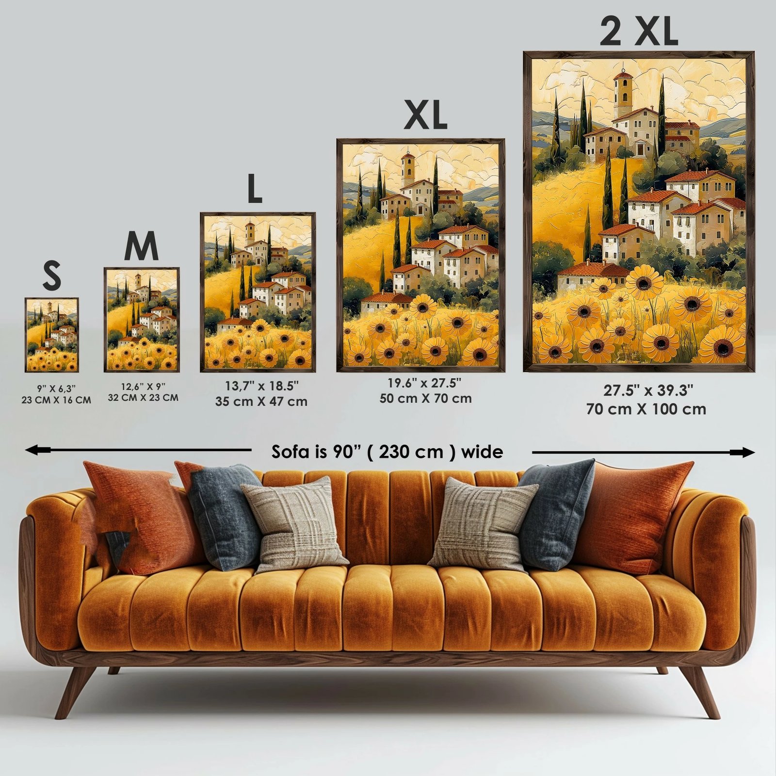 Pikturë dekorative me kornizë MDF, shumëngjyrëshe, GE172-L