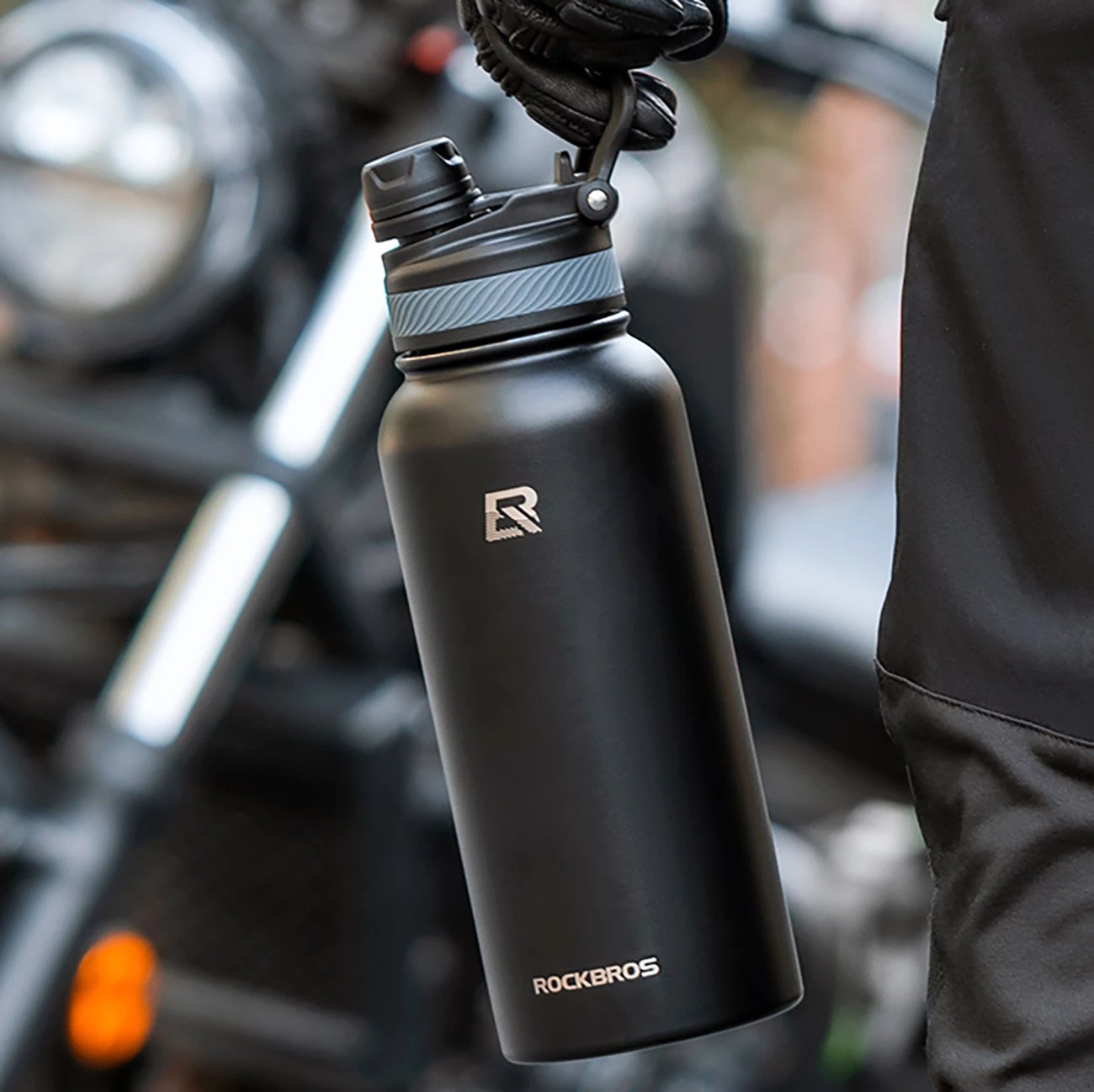 Shishe termo Rockbros 35210029002 për biçikletë, 650 ml, e zezë
