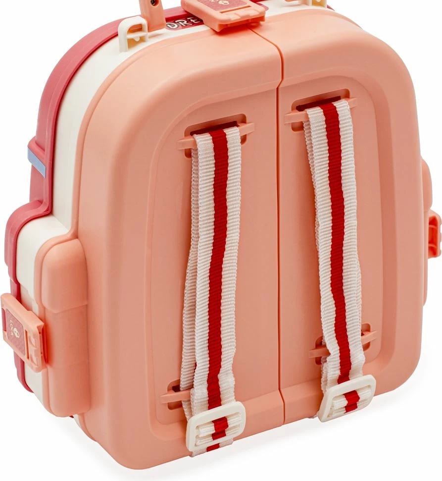 Set lojërash sallon bukurie portabël 3 në 1, BABY MIX, me shpinore, rozë