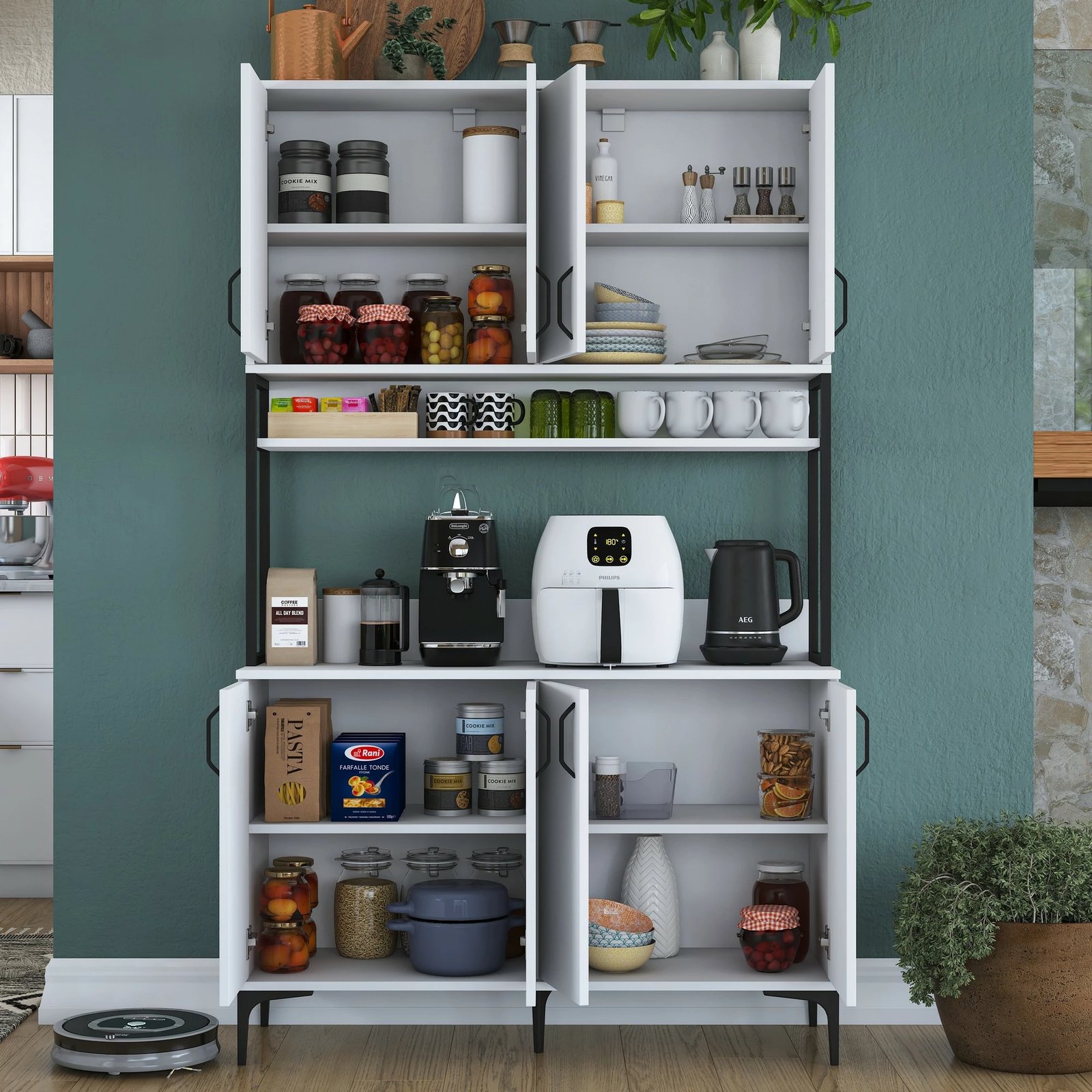 Dollap multifunksional, ngjyrë e bardhë, Skye Decor, JE173 - 3287