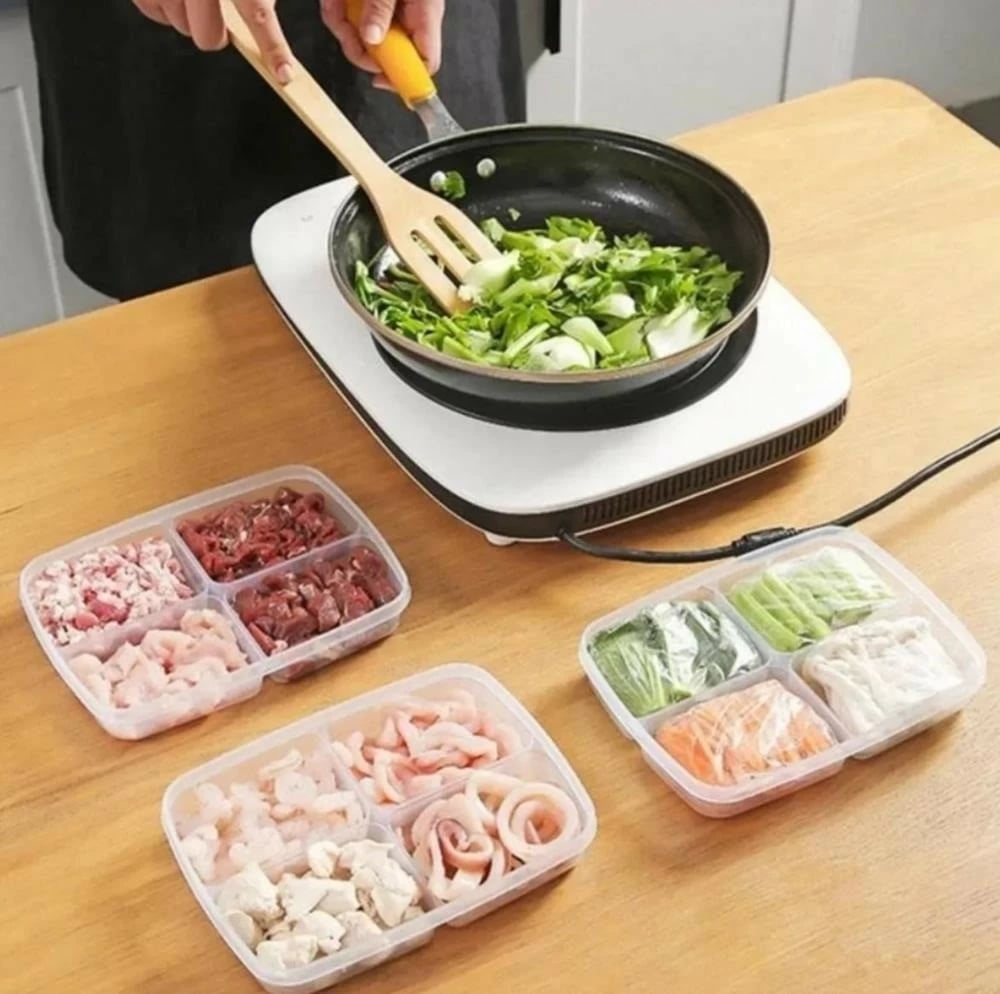 Set kuti plastike për organizim (6 copë), Hermia Concept, transparent, 400 ml
