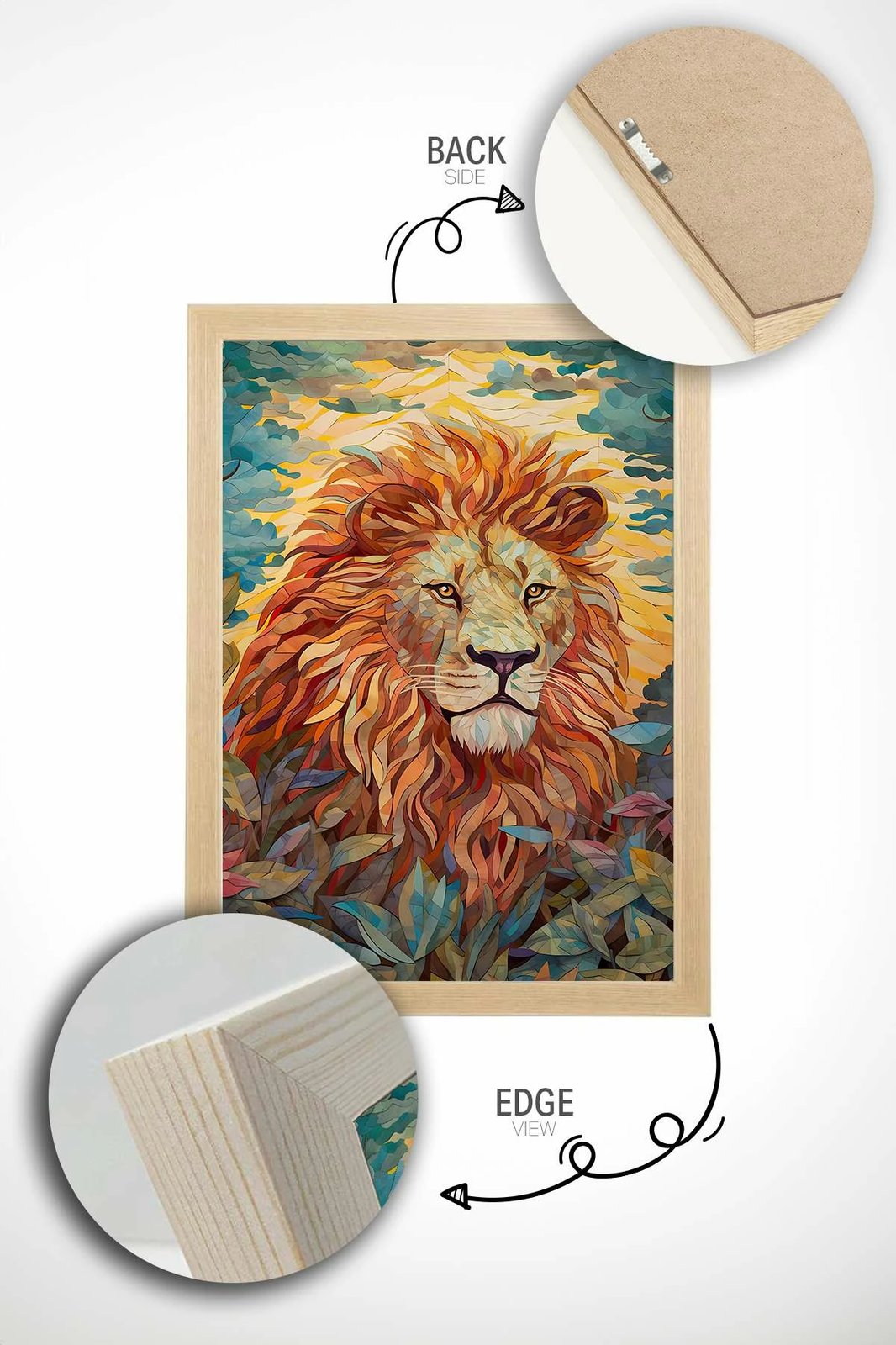 Pikturë dekorative me kornizë, shumëngjyrëshe, Wallity, Mscartmdl24