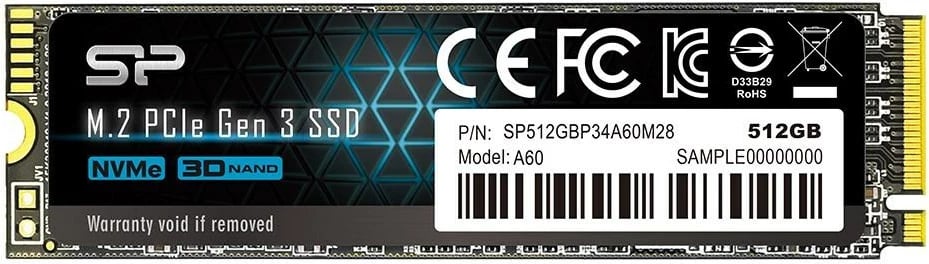 Kartë SSD PCI Express Silicon Power P34A60 M2, 512GB