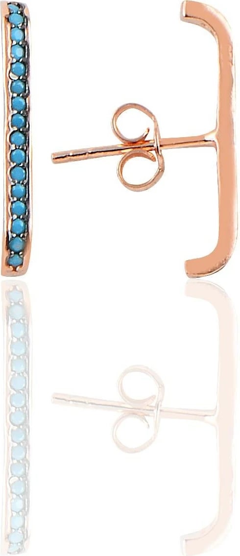 Vathë argjendi Jumeon, ngjyrë rozë e arit dhe tyrkiz, SGTL10180