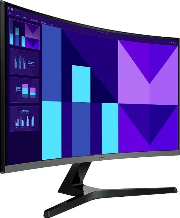 Monitor Samsung LS27D390GAUXEN, 27 inç, Full HD, i lakuar, LED, e zezë