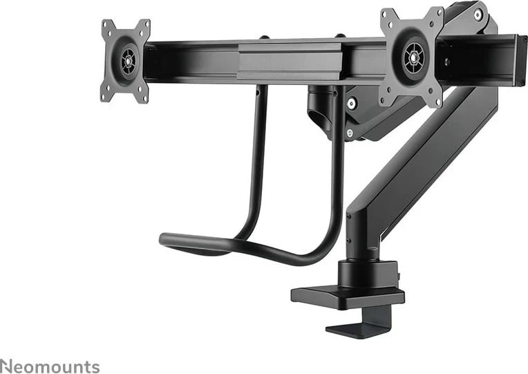 Krah monitori Neomounts NM-D775DXBLACK, për 2 ekrane, 32 inç, kapëse/gromet, i zi