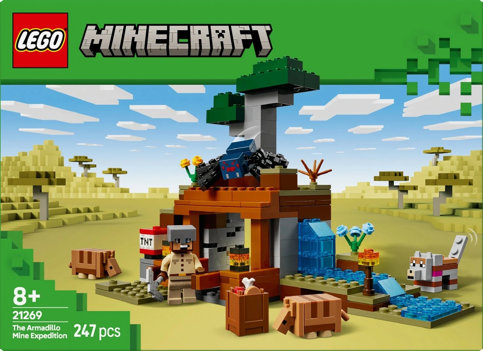Set LEGO Minecraft 21269 Expedition to the Armored Mine, 247 pjesë, plastikë