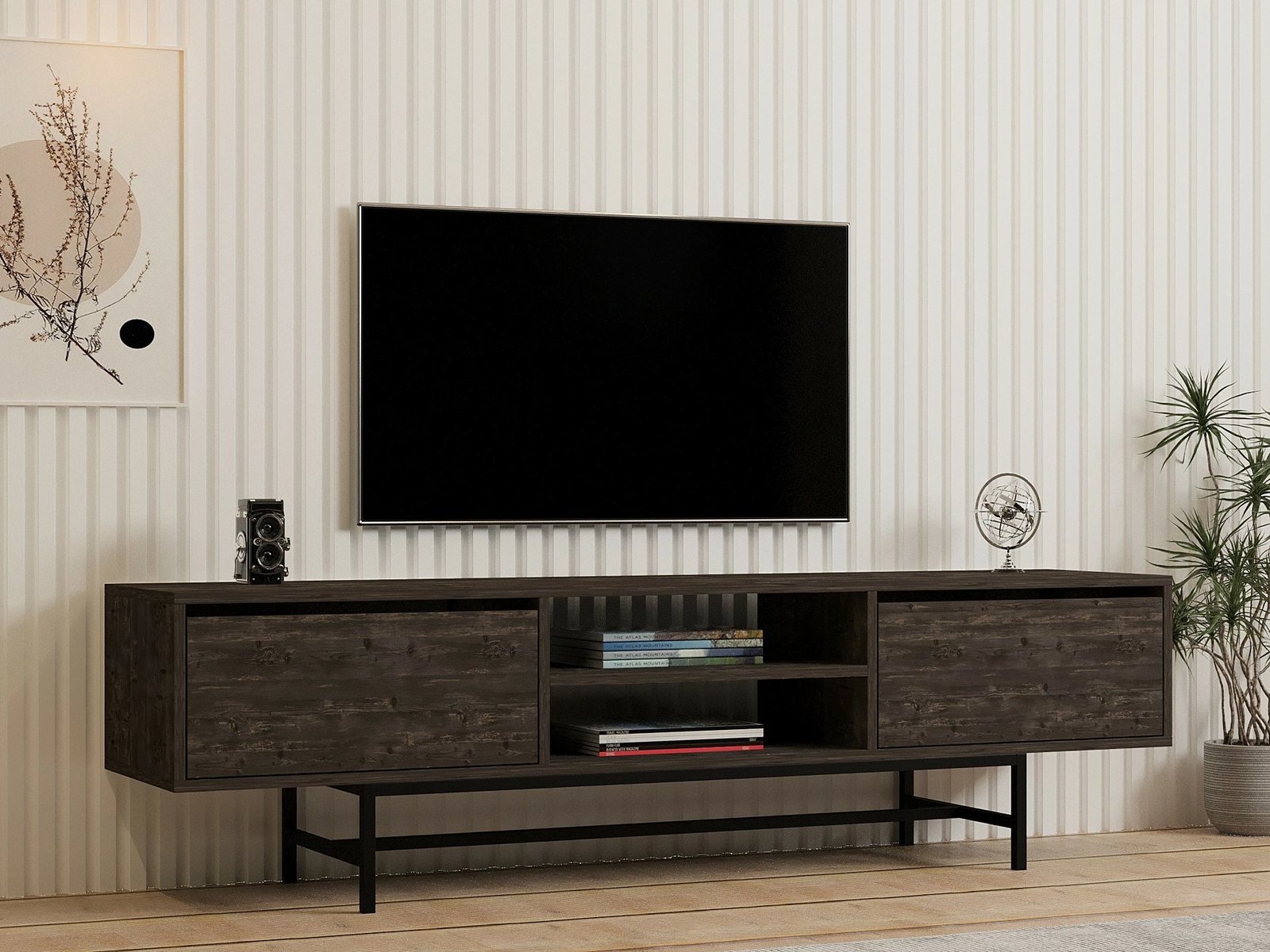 Komodë TV Hanah Home, Tauber, ngjyrë antracit