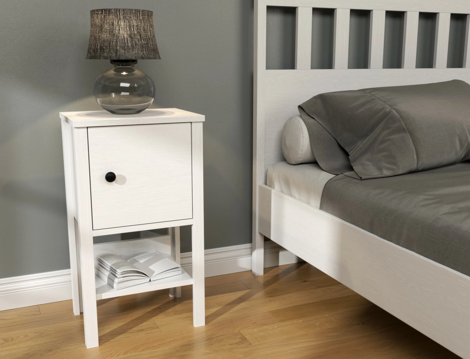 Komodin Hanah Home, FRN-20030, ngjyrë druri dhe e bardhë Komodin Hanah Home, FRN-20030, ngjyrë druri dhe e bardhë