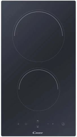 Pianurë qeramike Candy CDH 30, 2 zona, kontroll me prekje, 30 cm, E zezë