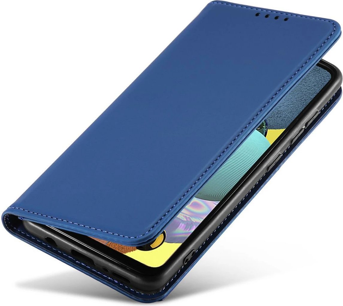 Mbështjellës Hurtel Magnet Card Case për Samsung Galaxy A13 5G, me kapak, portofol dhe mbajtëse, Kaltër