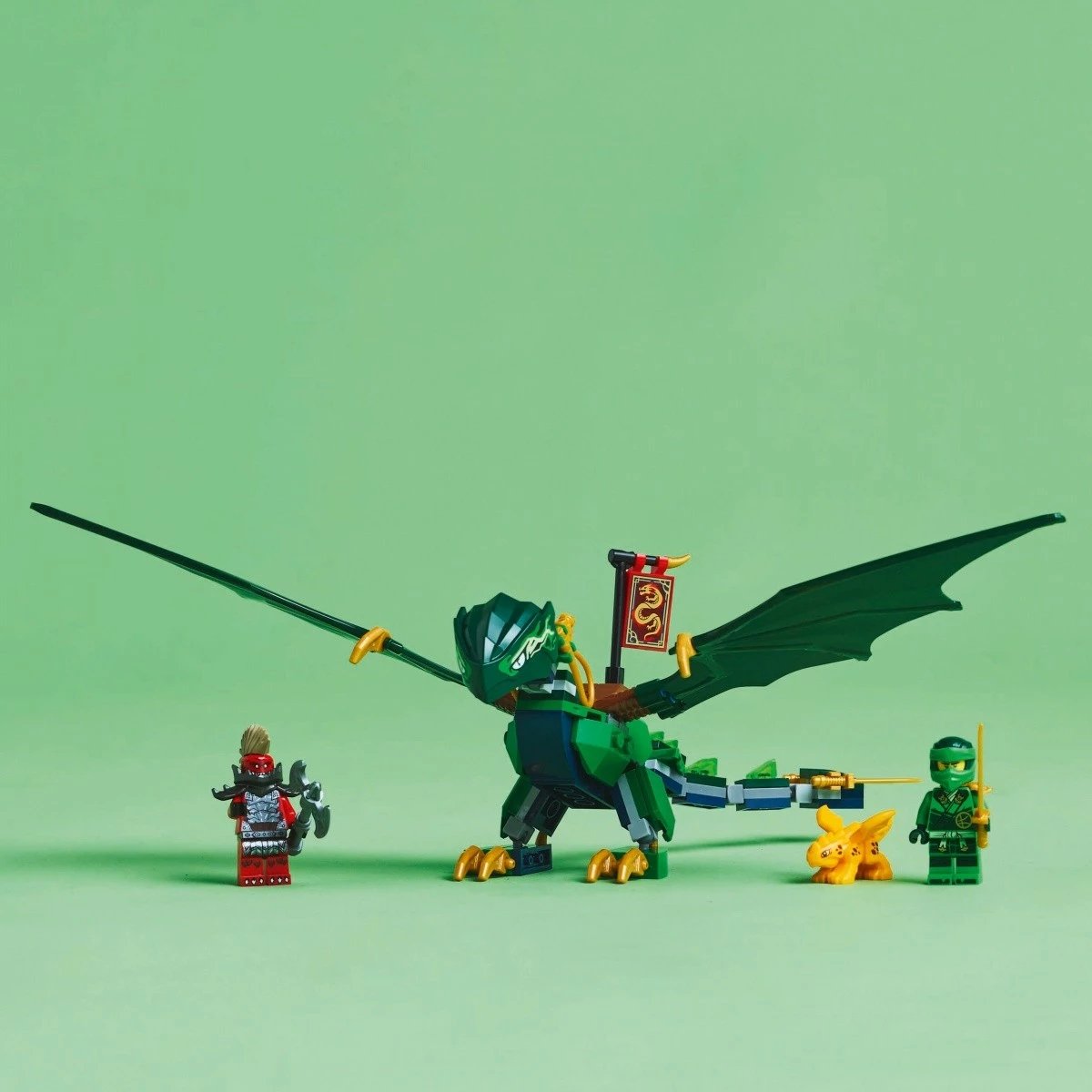 Set LEGO Ninjago 71829, Green Forest Dragon Lloyd, 128 pjesë