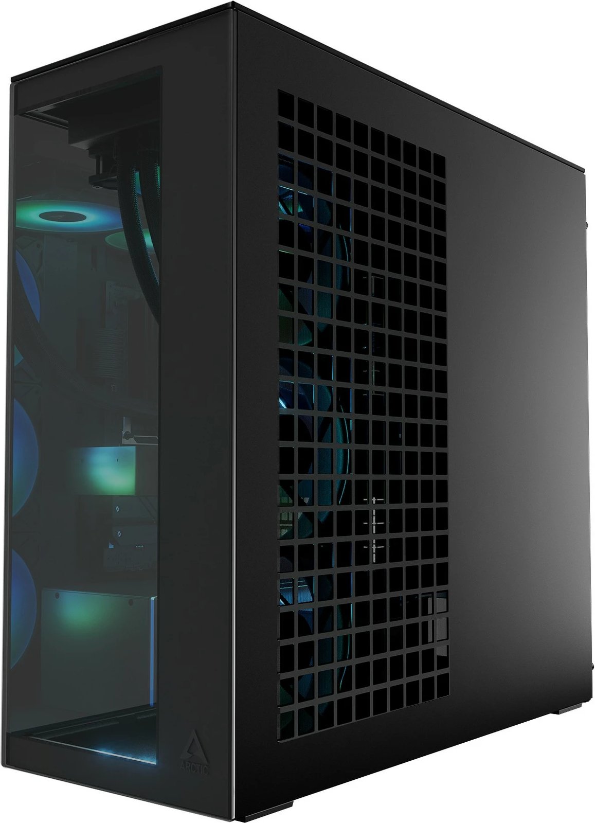 Kasë ARCTIC Xtender, Midi Tower, xham i temperuar, RGB, e zezë