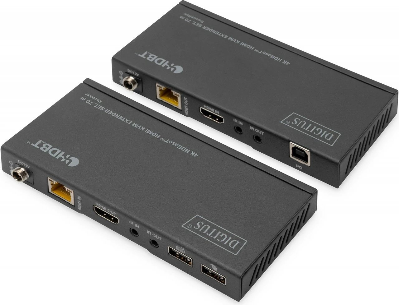 Set zgjatues KVM HDMI Digitus DS-55512, 70m, 4K, PoC, i zi