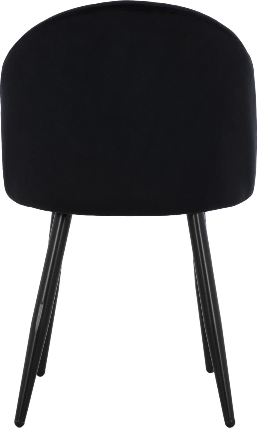 Karrige ODED me këmbë metalike të zeza & kadife të zezë FH8731.14 45x52x77 cm, set prej 4 copë