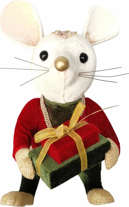 Dekor për Krishtlindje, miu Royal, multingjyrësh, 13x12x19cm, shkumë, kadife Dekor për Krishtlindje, miu Royal, multingjyrësh, 13x12x19cm, shkumë, kadife