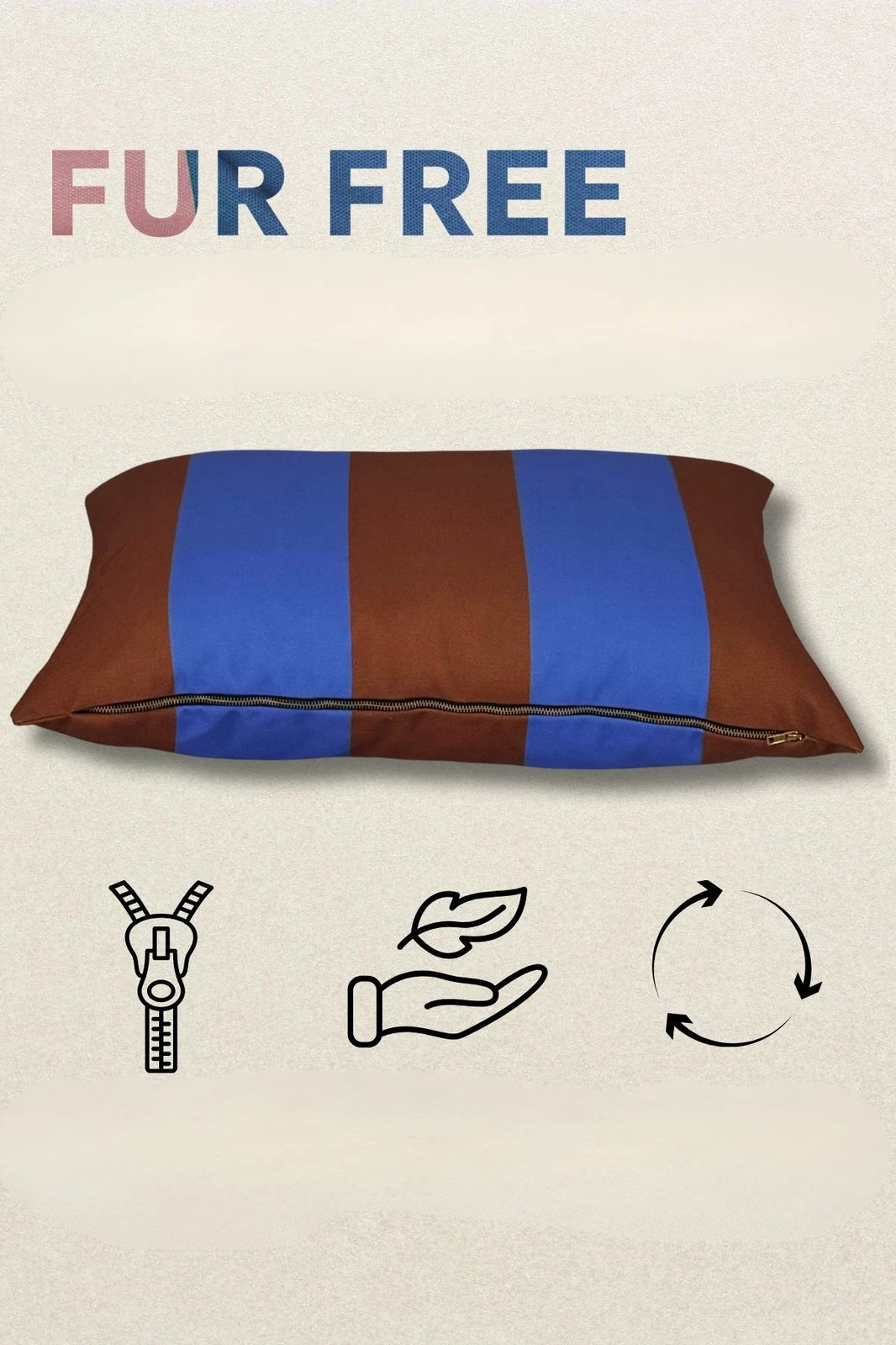 Shtrat për kafshë, Paws & Whiskers, Fur Free, 50x70, ngjyrë kafe, vjollcë