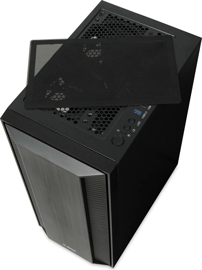 Kasë iBOX Cetus OCT 906, Midi Tower, ATX/Mini-ATX, 4 ventilatorë LED, xham i temperuar, e zezë