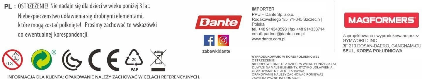 Set blloqe magnetike, Magformers Tileblox Rainbow, 60 elemente, plastikë, shumëngjyrëshe set