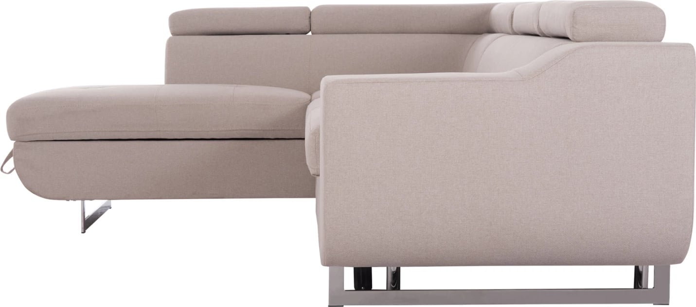 Kënd-sofë me hapësirë për depo, Encore FH3301.03L, material bezhë, 285x205x90cm