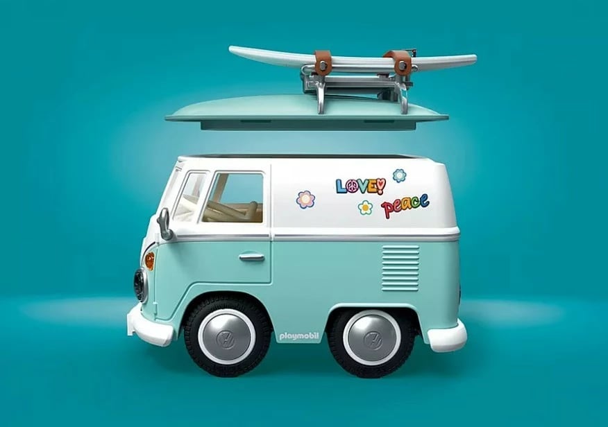 Set lodrash, Playmobil, 71857 Volkswagen T1 Camper, 31 pjesë, 5+