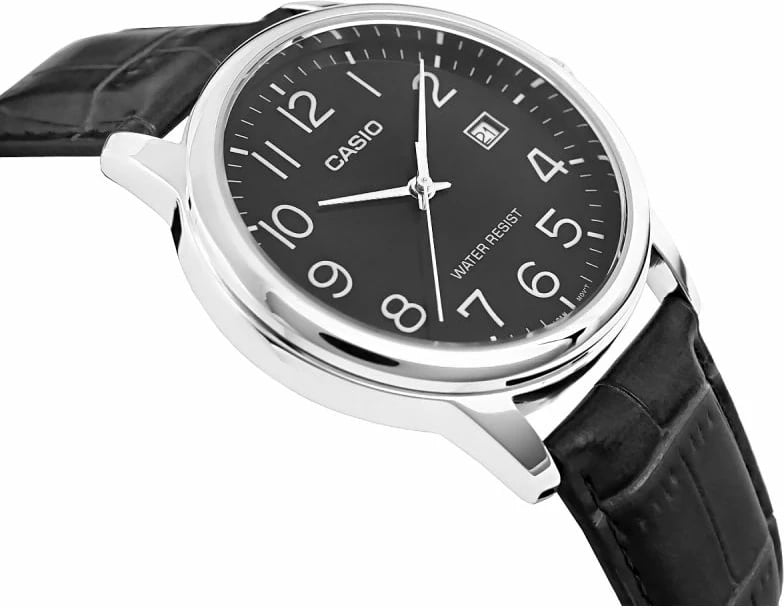 Orë dore për meshkuj Casio, e zezë