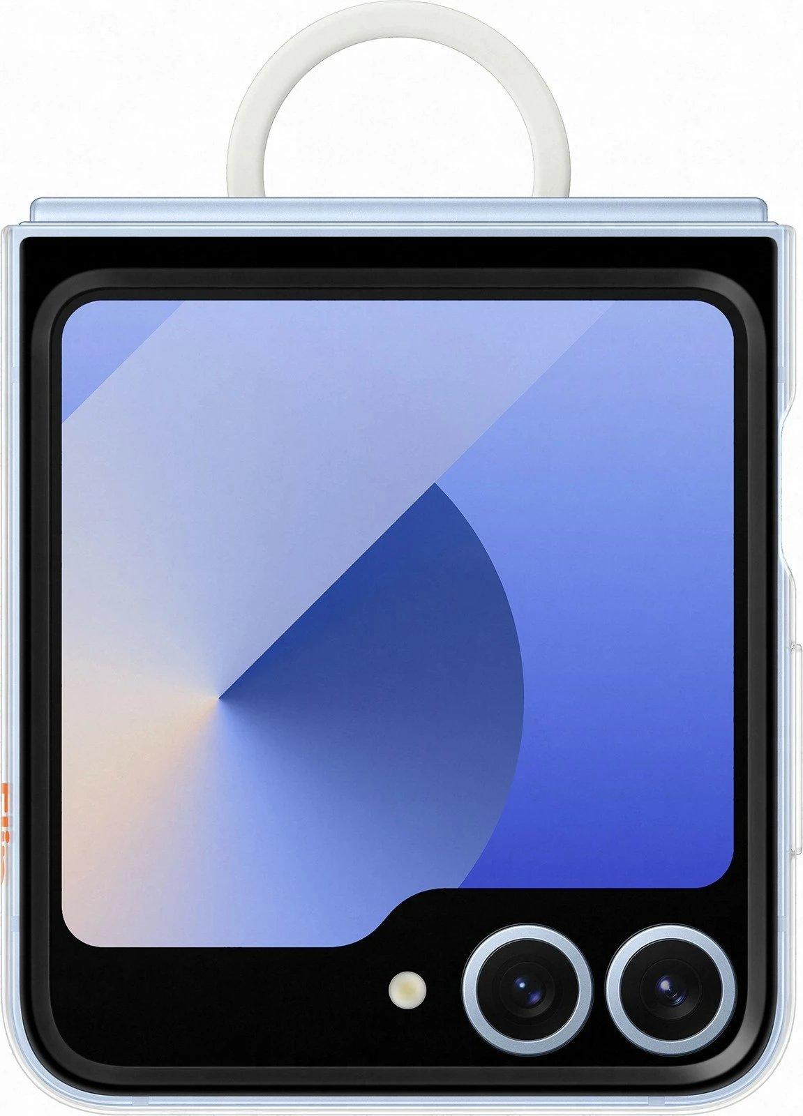 Mbështjellës Samsung Galaxy Z Flip6, transparent, me unazë