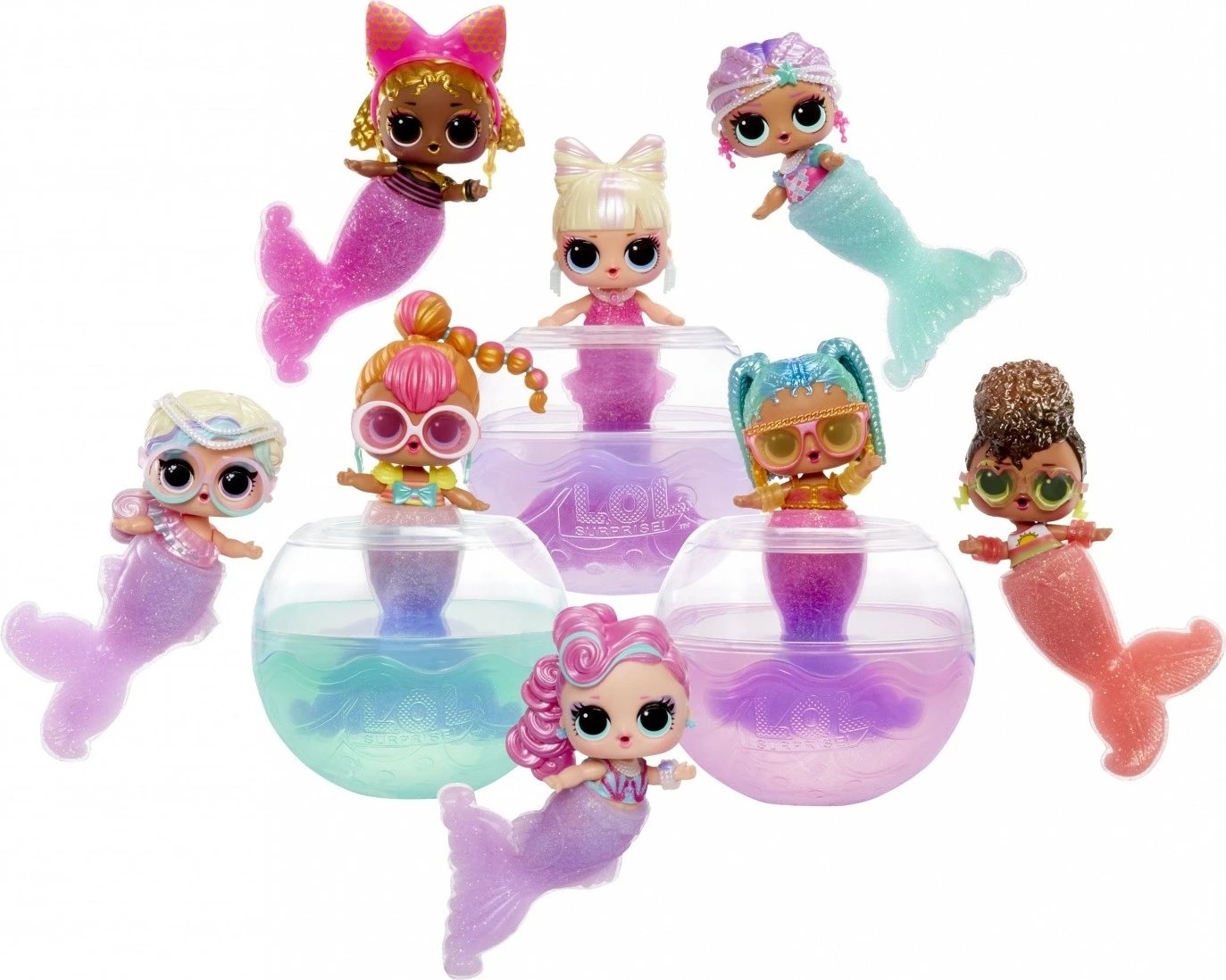 Set lodrash L.O.L. Surprise Mermaids, MGA, 12 copë, plastikë, për vajza