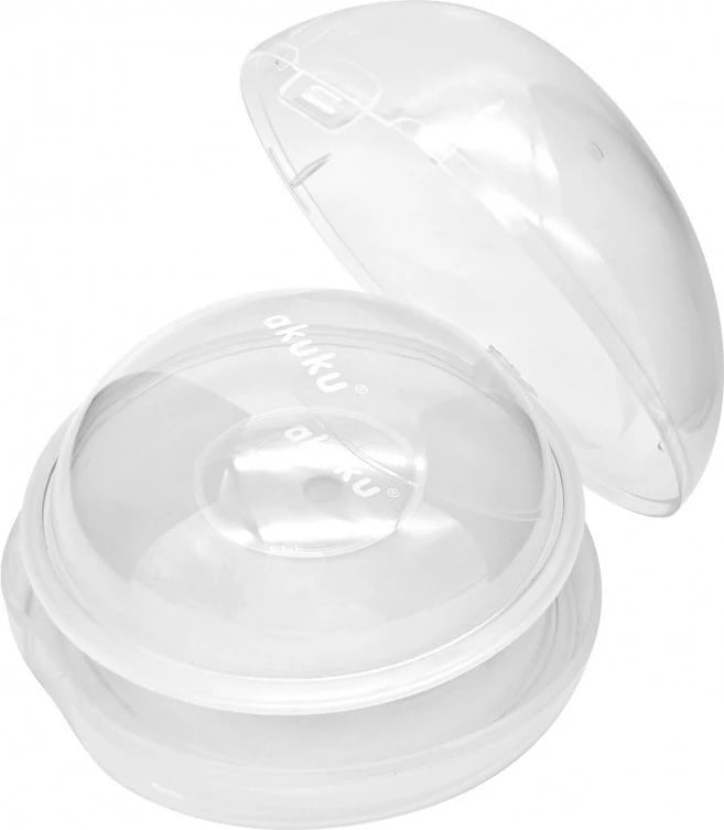 Guaska laktacioni, AKUKU, silikon pa BPA, transparente, set 2 copë