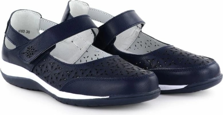 Këpucë lëkure për femra Jezzi, navy blue