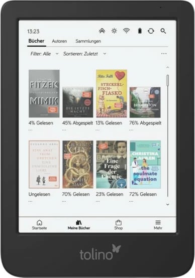 Ereader Tolino shine color 16GB, 6 inch, E Ink Carta, i zi