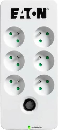 Set bypass shërbimi Eaton PLPQEBS81F+PB6F, 8kVA, 6 dalje, 1.5m, Bardhë