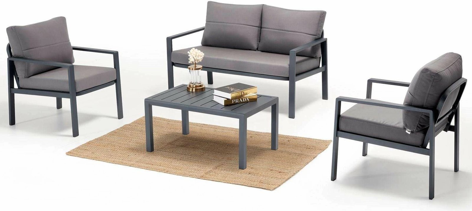 Set lounge për kopsht, Siena, ngjyrë antracit