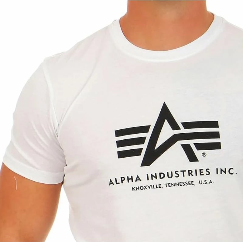 Maicë Alpha Industries për meshkuj, e bardhë