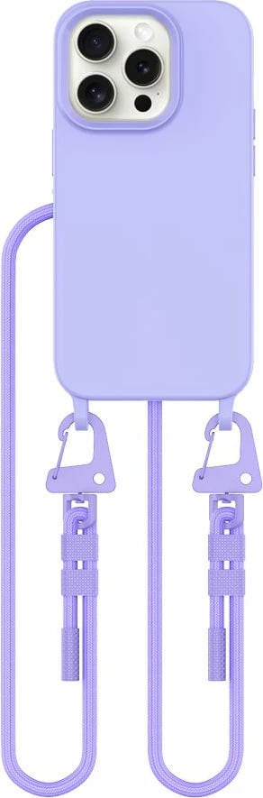 Mbështjellës Tech-Protect MagNecklace për iPhone 15 Plus/14 Plus, MagSafe, Violet, me litar