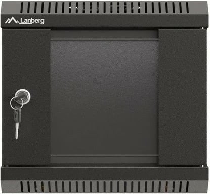 Kasë RACK LANBERG 10" 4U, e zezë, dyer xhami