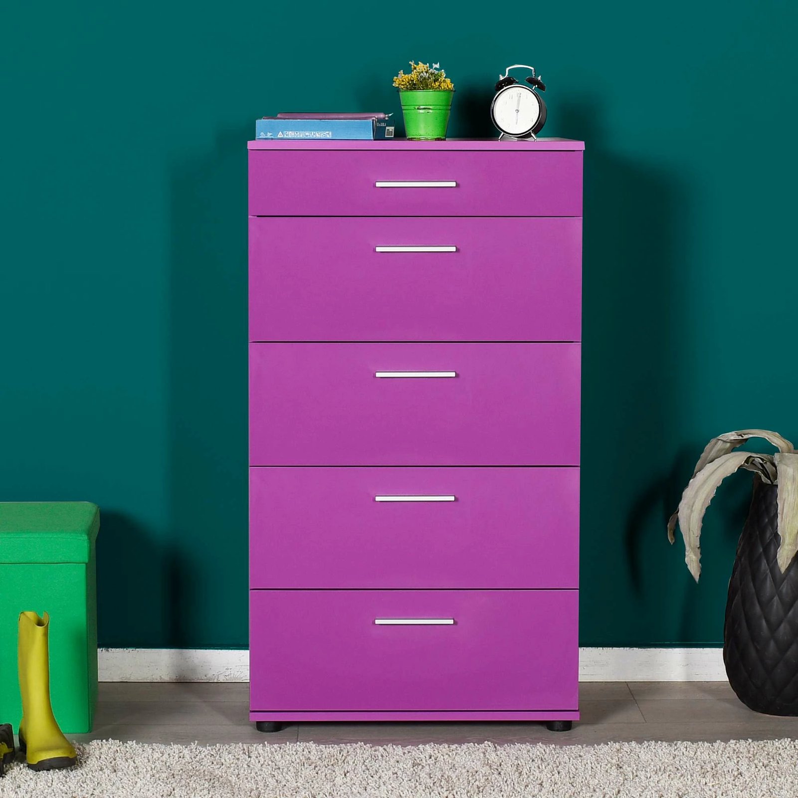 Komodë Hanah Home, Trendline, ngjyrë e purpurt