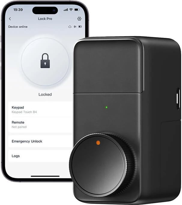 Bravë inteligjente SwitchBot Lock Pro, Wi-Fi/Bluetooth, e zezë