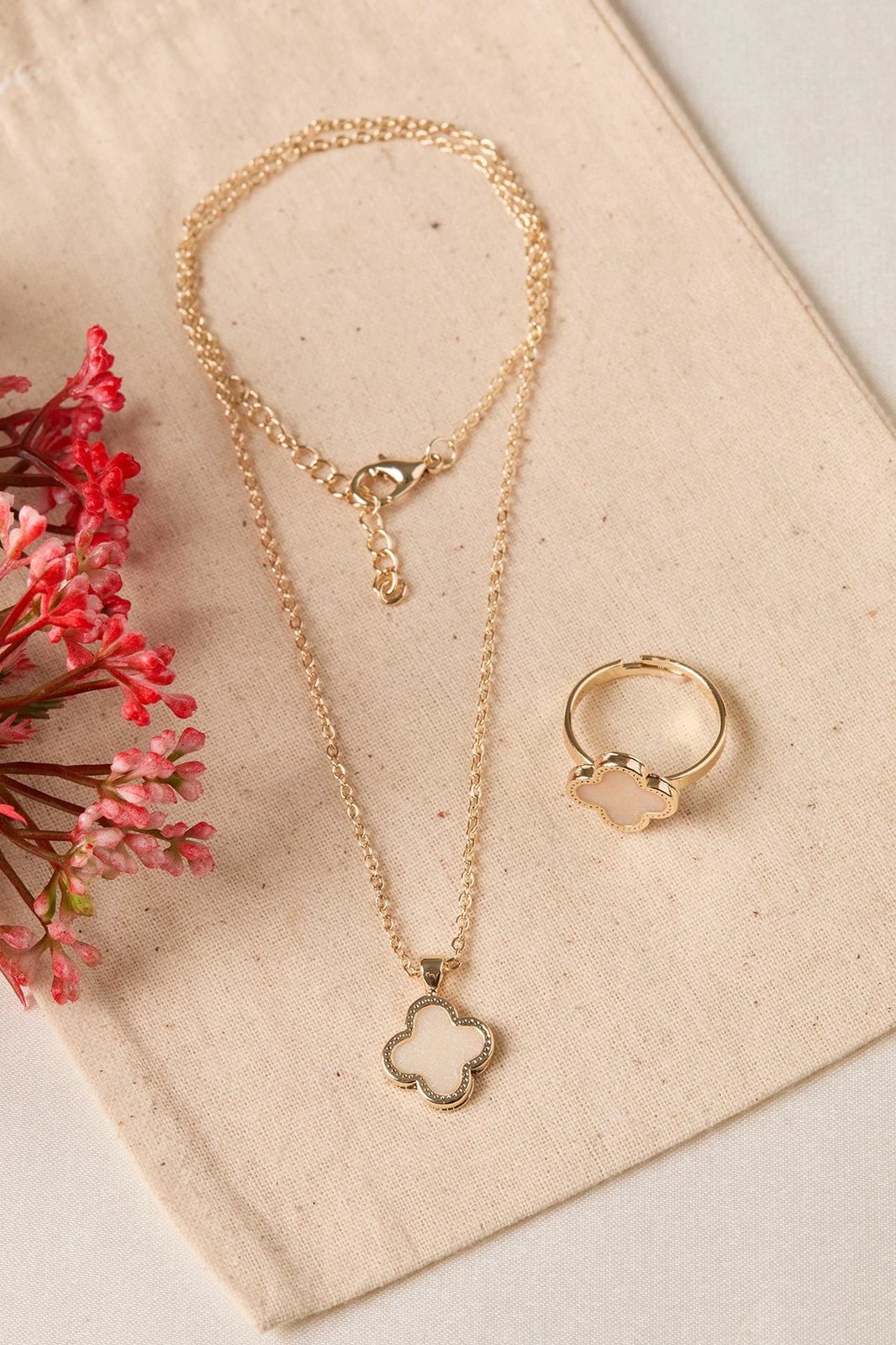 Set varëse dhe unazë prej metali, ngjyrë ari, Elika, CSET9926