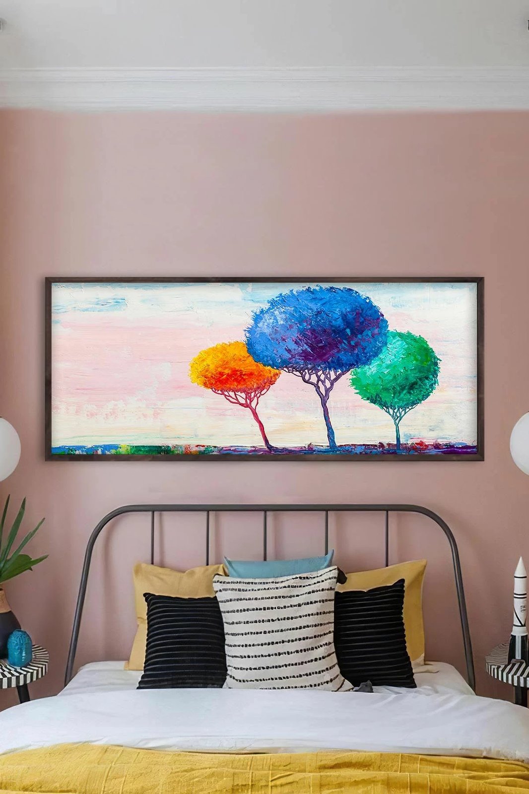 Pikturë dekorative me kornizë druri, shumëngjyrëshe, Wallity, Artsmdfyty49-12050, 50x120cm