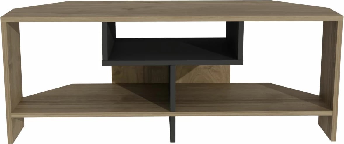 Komodë TV Skye Decor, Maldiv, ngjyrë arre dhe e bardhë