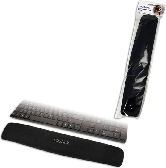 Mbështetëse dore silikoni LogiLink për tastierë, e zezë Mbështetëse dore silikoni LogiLink për tastierë, e zezë