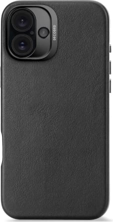 Mbështjellës Decoded Leather Backcover me MagSafe për iPhone 16 Plus, e zezë