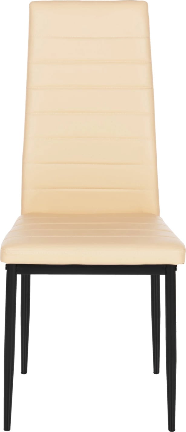 Karrige metalike Lady FH0037.25 PU kapuçino me kornizë metalike K/D 40x48x95 cm, set prej 4 copë