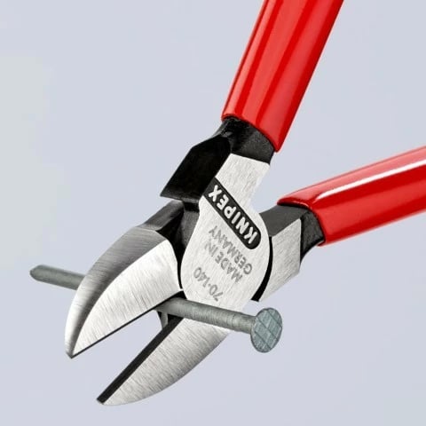 Darë diagonale Knipex 70 01 140, 140mm, dorezë plastike, e kuqe