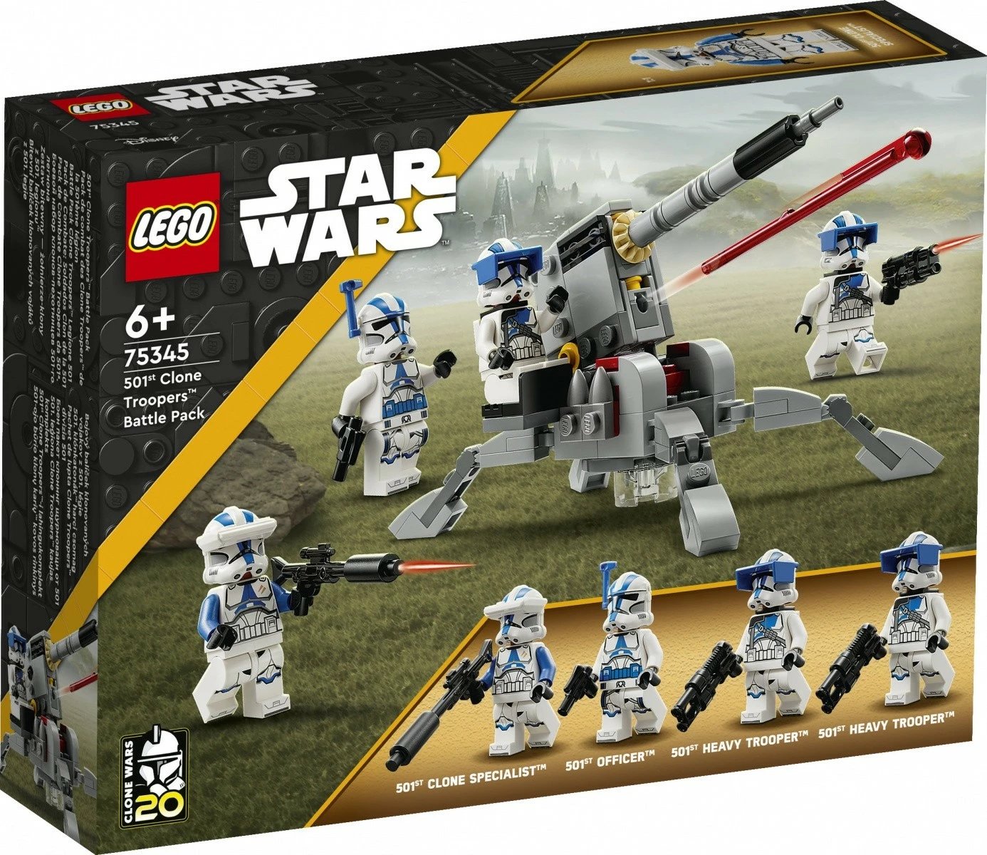 Set LEGO Star Wars 75345, Clone Troopers 501st Legion, 119 pjesë, plastikë