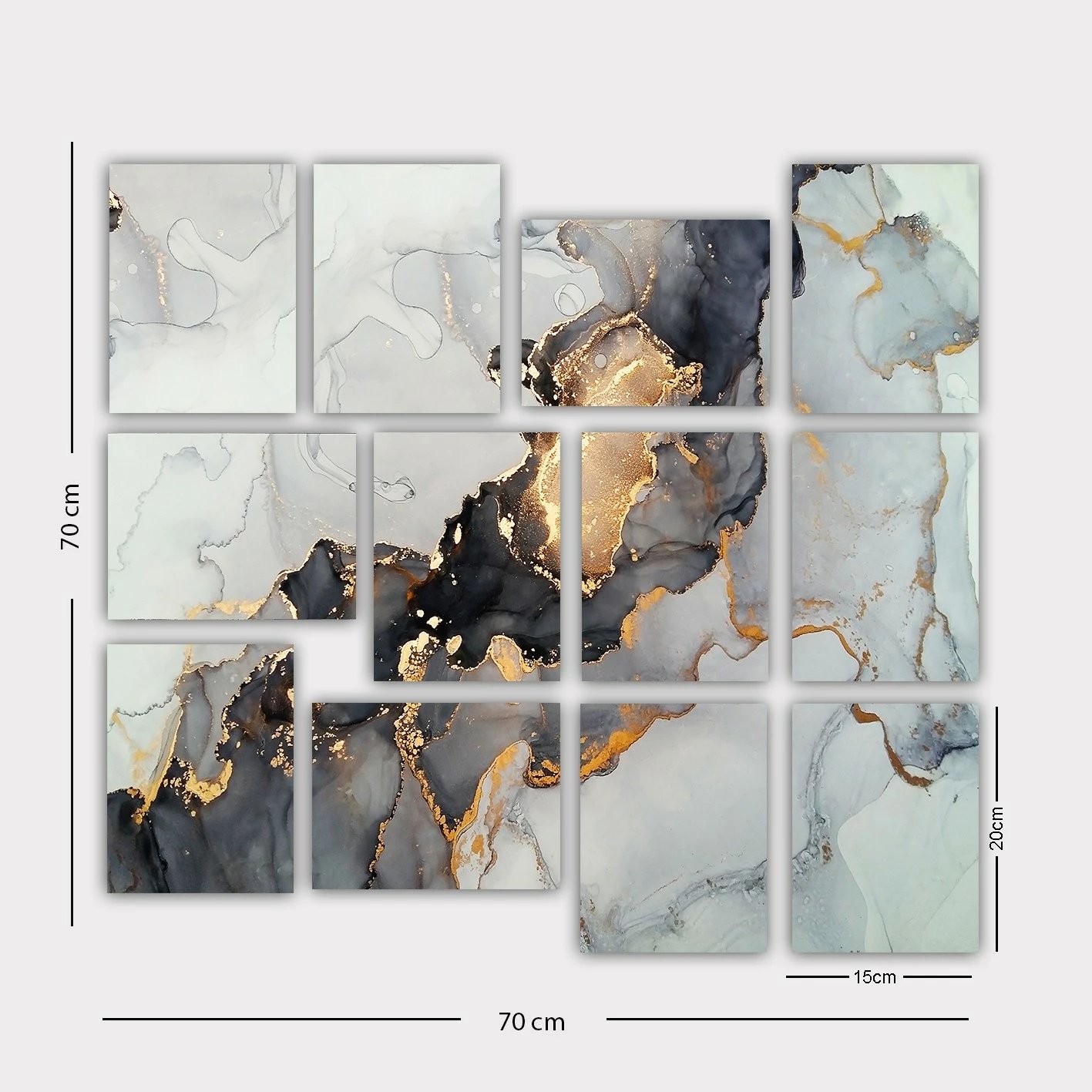 Pikturë dekorative MDF (12 copë), Wallity, 12MDF42YS