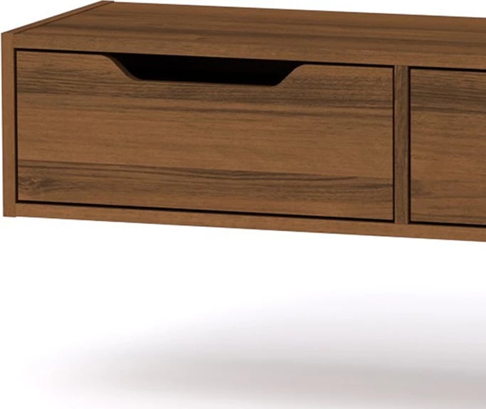 Konsolë e varur për banjo Alberto, arre, 100x32.5x22cm