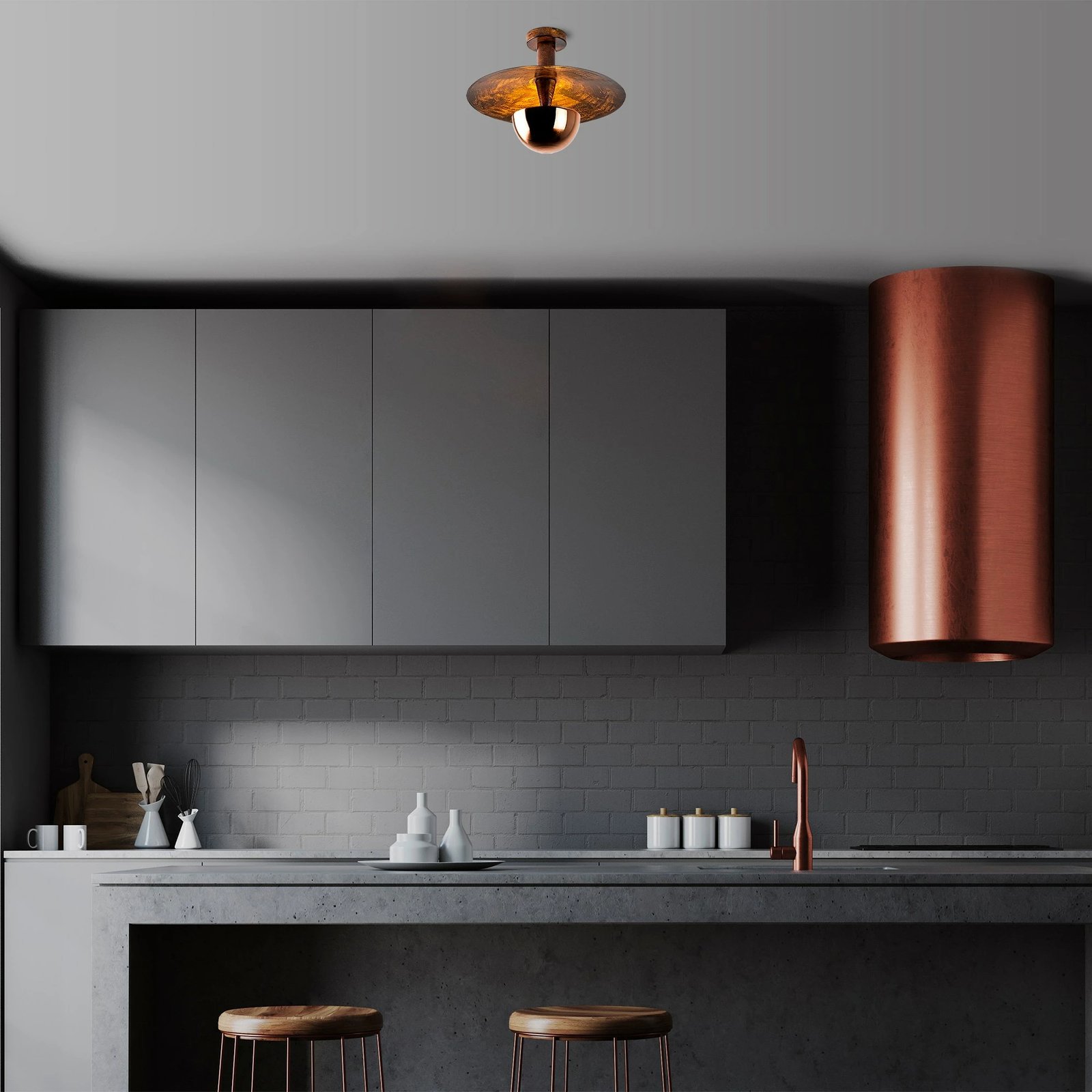 Llambë tavani Opviq, ngjyrë bakri, Kurt - 13354 Llambë tavani Opviq, ngjyrë bakri, Kurt - 13354