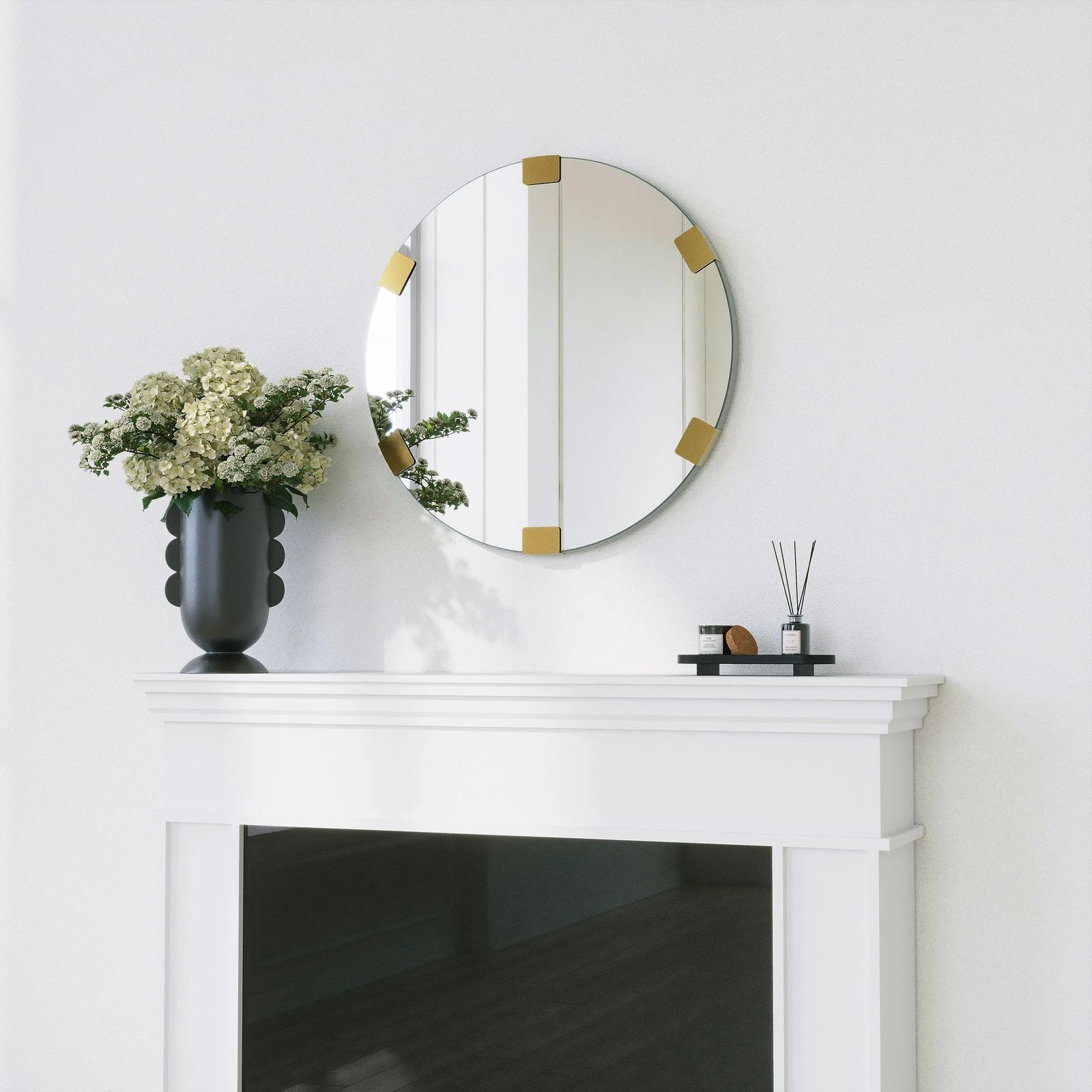 Pasqyrë dekorative, ngjyrë ari, Skye Decor, Chakra Mirror